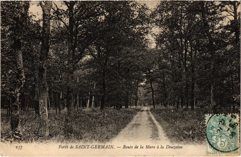 Carte postale ancienne St Germain en Laye Route de la Mare