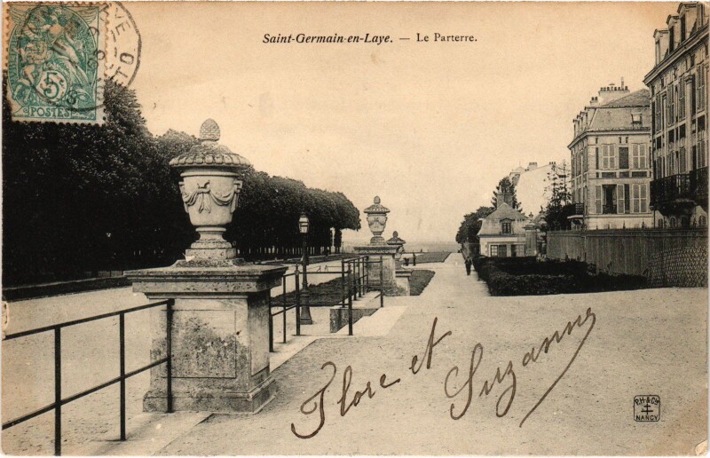 Carte postale ancienne St Germain en Laye Le Parterre