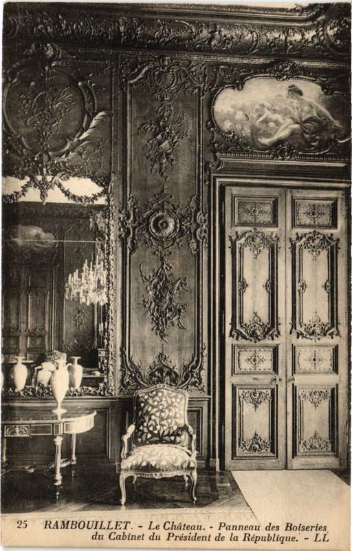 Carte postale ancienne Rambouillet Chateau Cabinet de travail du President à Rambouillet