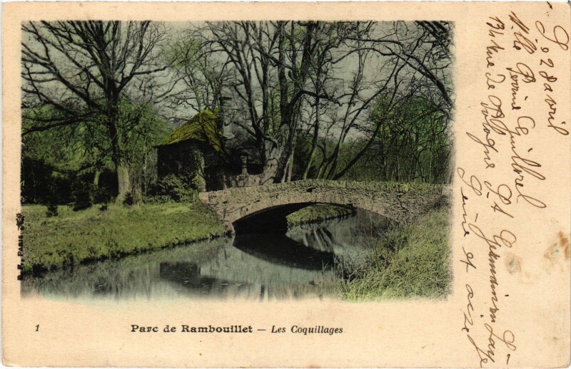 Carte postale ancienne Rambouillet Le Parc Les Coquillages à Rambouillet