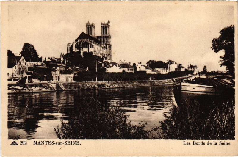 Carte postale ancienne Mantes Les Bords de la Seine