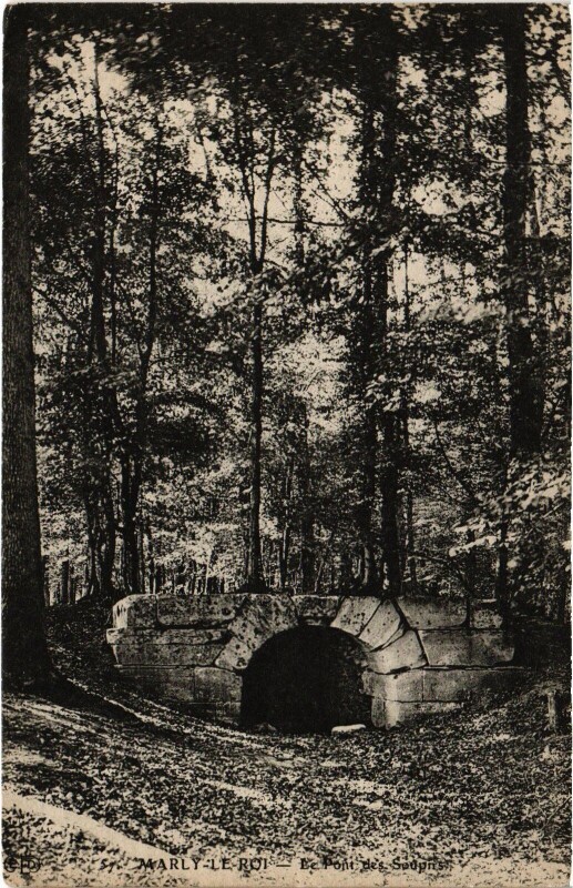 Carte postale ancienne Marly Pont des Soupirs