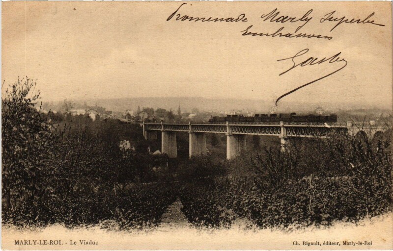 Carte postale ancienne Marly Le Viaduc