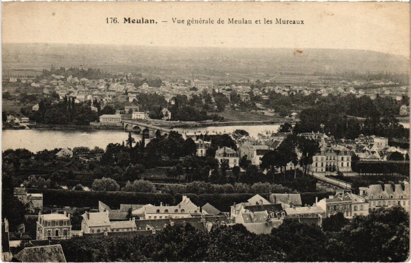 Carte postale ancienne Meulan vue generale