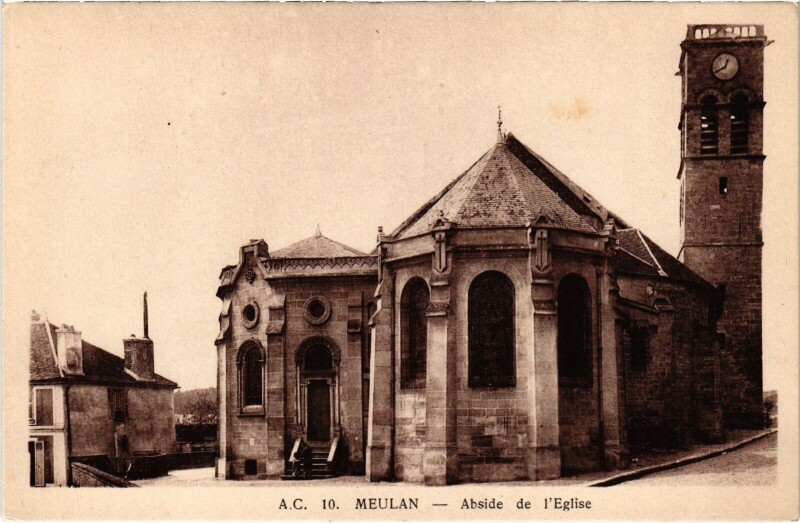 Carte postale ancienne Meulan Abside de l'Eglise