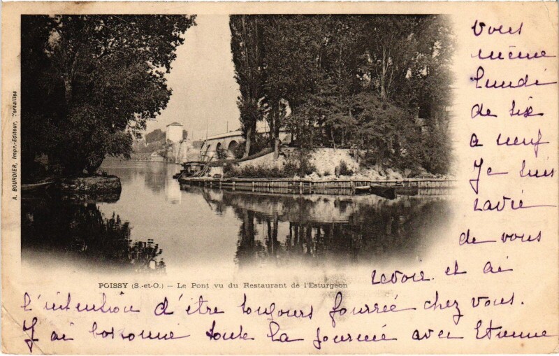 Carte postale ancienne Poissy Le Pont à Poissy