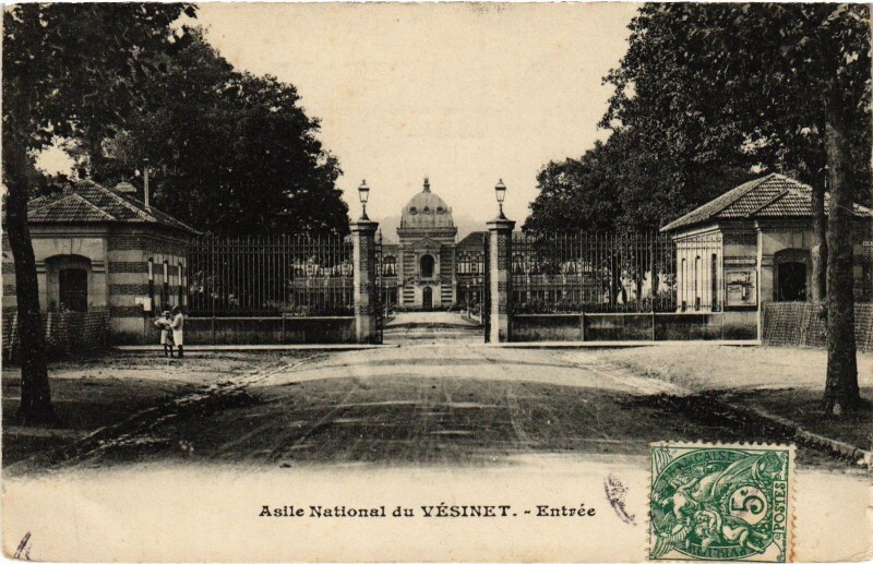 Carte postale ancienne Le Vesinet Asile National entree