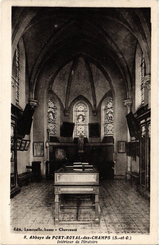 Carte postale ancienne Chevreuse Port Royal Interieur de l'Oratoire à Chevreuse