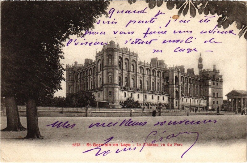 Carte postale ancienne St Germain en Laye Chateau