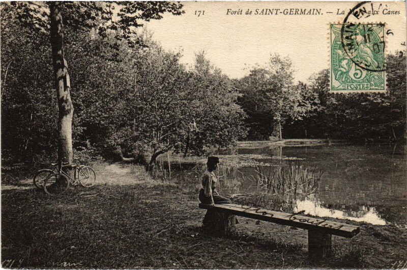 Carte postale ancienne St Germain en Laye La Mare aux Canes