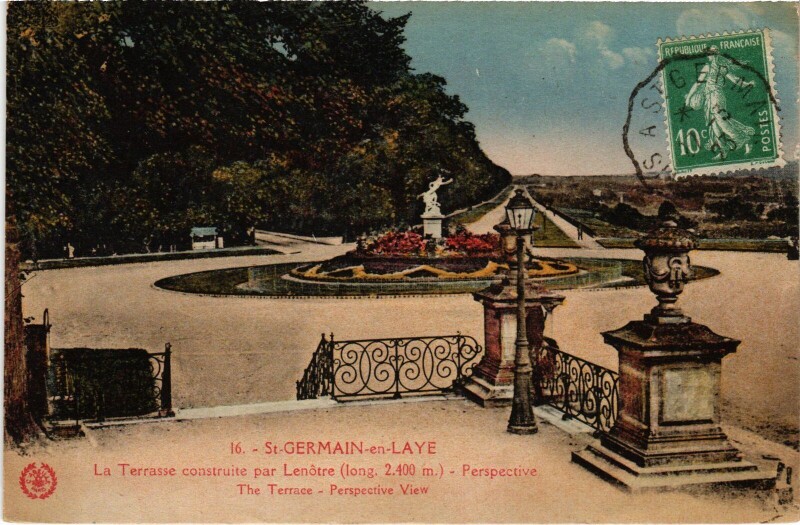Carte postale ancienne St Germain en Laye La Terrasse