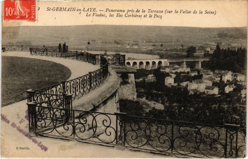 Carte postale ancienne St Germain en Laye panorama