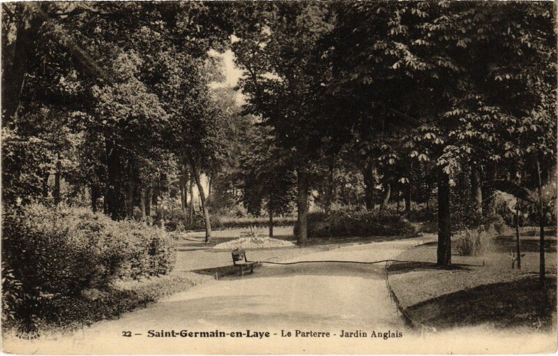 Carte postale ancienne St Germain en Laye Le Parterre Jardin Anglais