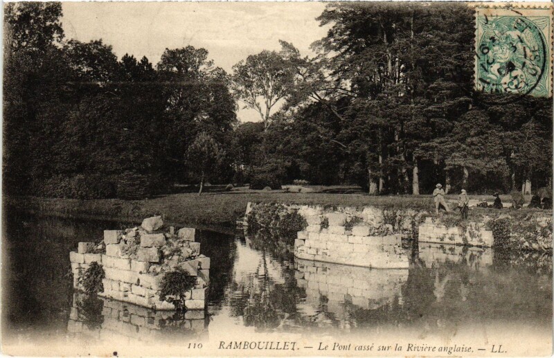 Carte postale ancienne Rambouillet Le Pont casse à Rambouillet