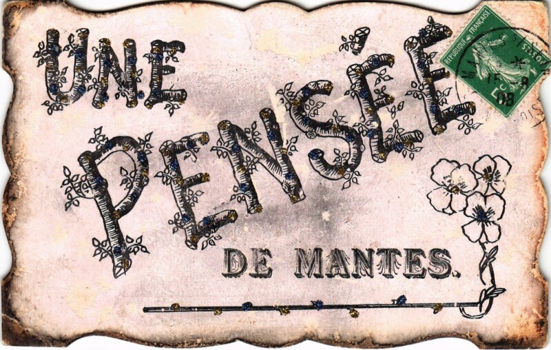 Carte postale ancienne Mantes souvenir