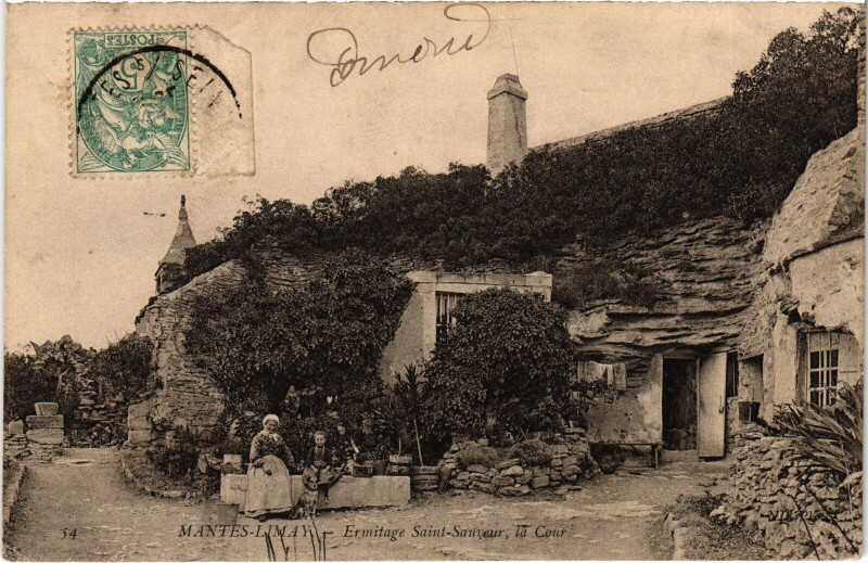 Carte postale ancienne Mantes Ermitage de Saint-Sauveur