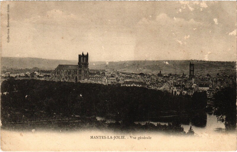 Carte postale ancienne Mantes vue generale