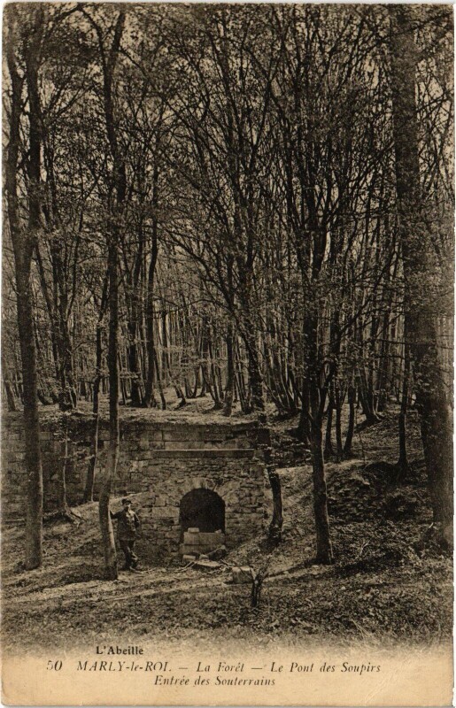 Carte postale ancienne Marly La Foret Pont des Soupirs