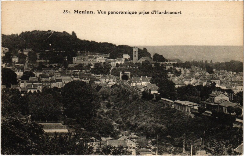 Carte postale ancienne Meulan vue panoramique