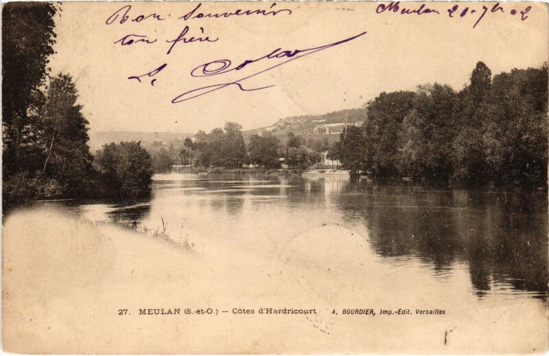 Carte postale ancienne Meulan Cotes d'Hardricourt à Hardricourt