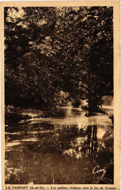 Carte postale ancienne Le Vesinet Les petites rivieres