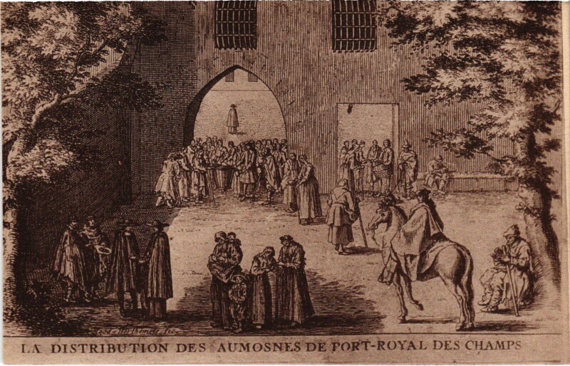 Carte postale ancienne Chevreuse Port Royal La Distribution à Chevreuse