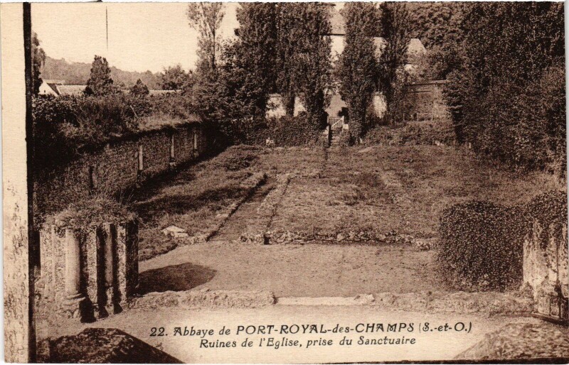 Carte postale ancienne Chevreuse Port Royal Ruines de l'Eglise à Chevreuse