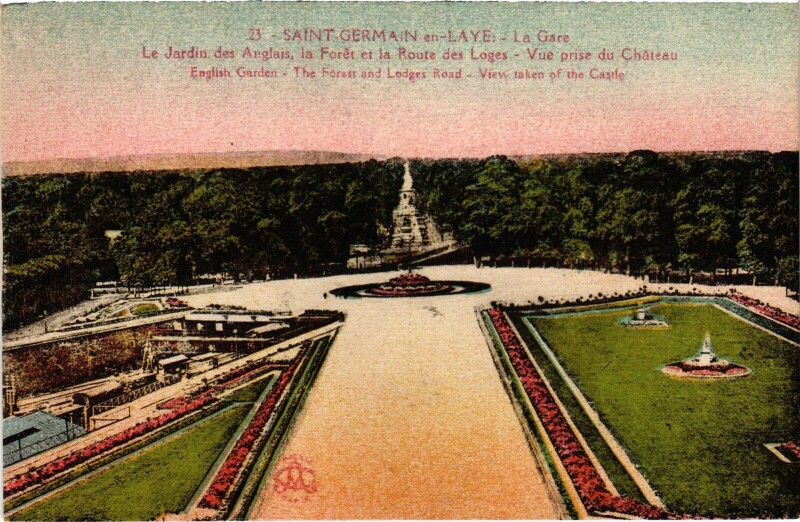 Carte postale ancienne St Germain en Laye La Gare