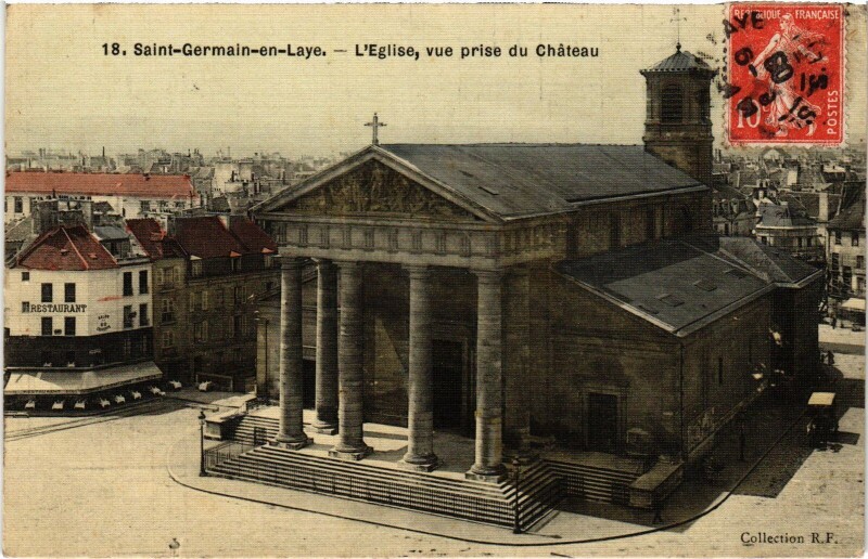 Carte postale ancienne St Germain en Laye Eglise