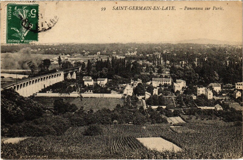 Carte postale ancienne St Germain en Laye panorama
