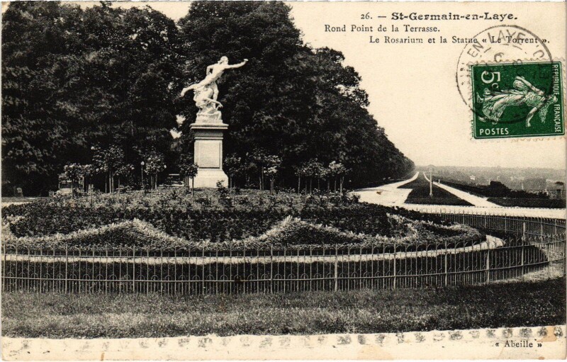 Carte postale ancienne St Germain en Laye Rond Point de la Terrasse