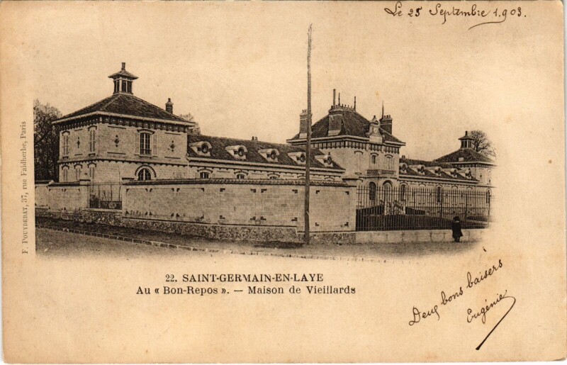Carte postale ancienne St Germain en Laye Maison de Vieillards