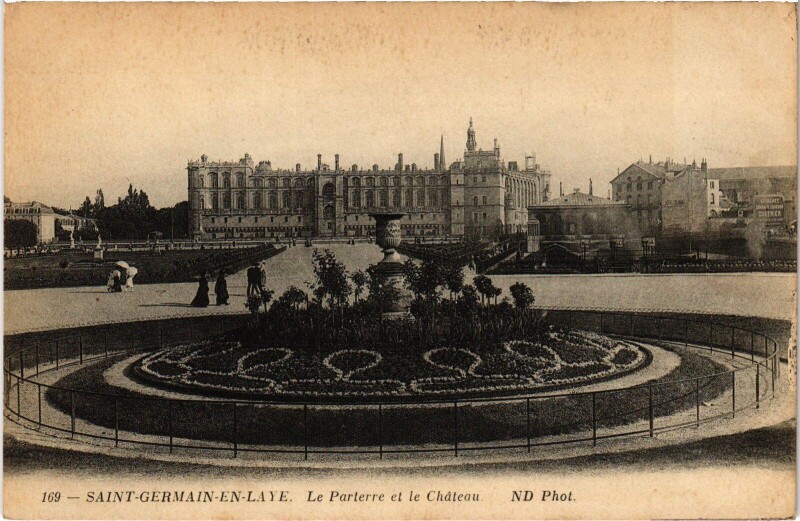 Carte postale ancienne St Germain en Laye Parterre et le Chateau