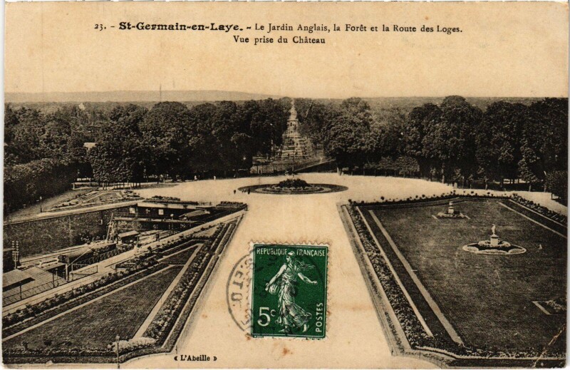 Carte postale ancienne St Germain en Laye Le Jardin Anglais