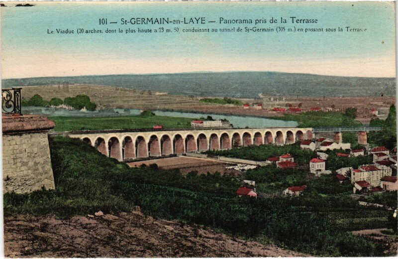 Carte postale ancienne St Germain en Laye panorama