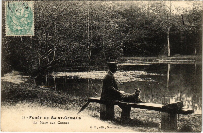 Carte postale ancienne St Germain en Laye La Mare aux Canes