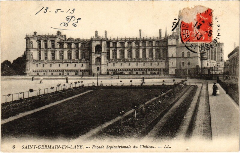 Carte postale ancienne St Germain en Laye Facade Septentrionale du Chateau