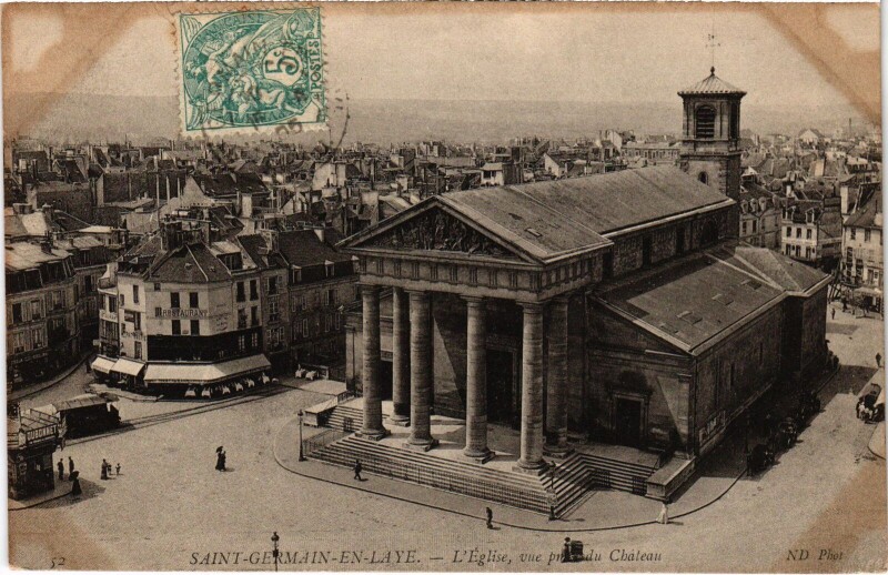 Carte postale ancienne St Germain en Laye Eglise