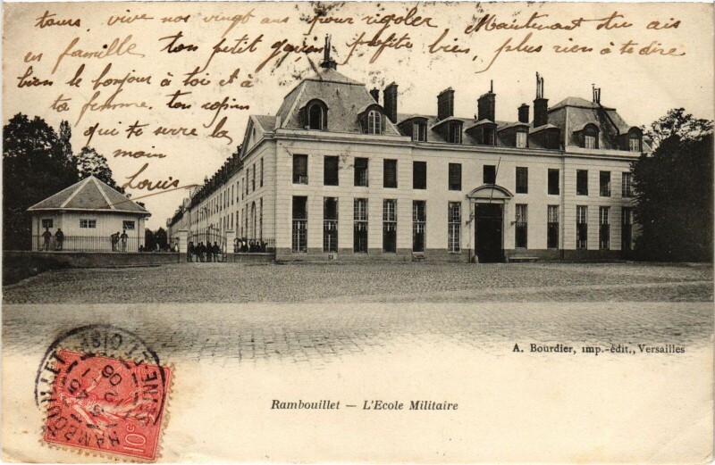 Carte postale ancienne Rambouillet Ecole Militaire à Rambouillet