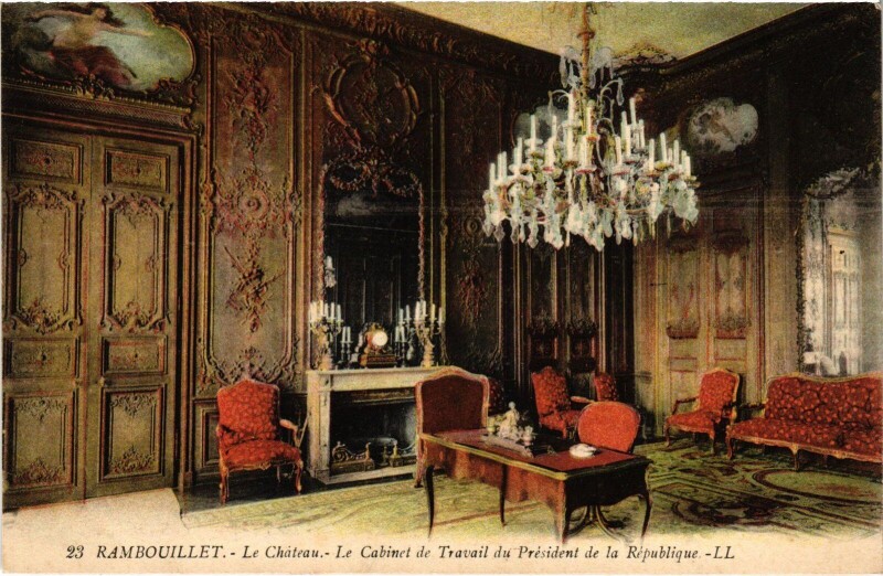 Carte postale ancienne Rambouillet Le Chateau Cabinet du President à Rambouillet