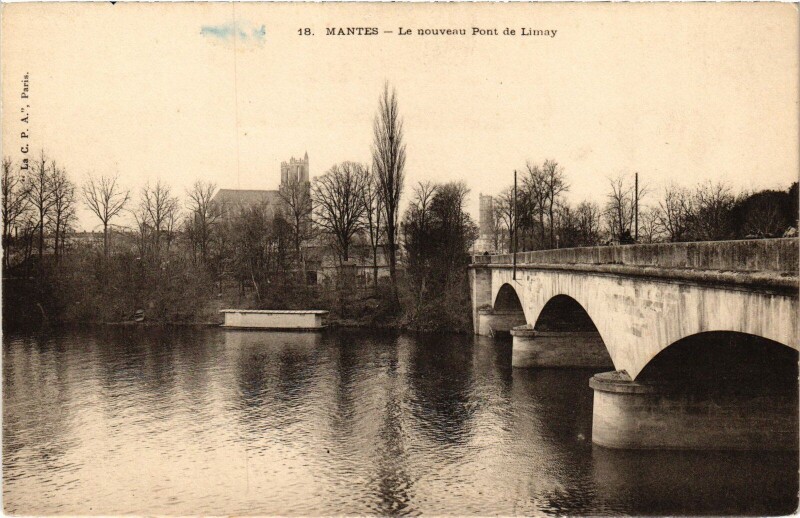 Carte postale ancienne Mantes Pont de Limay à Limay