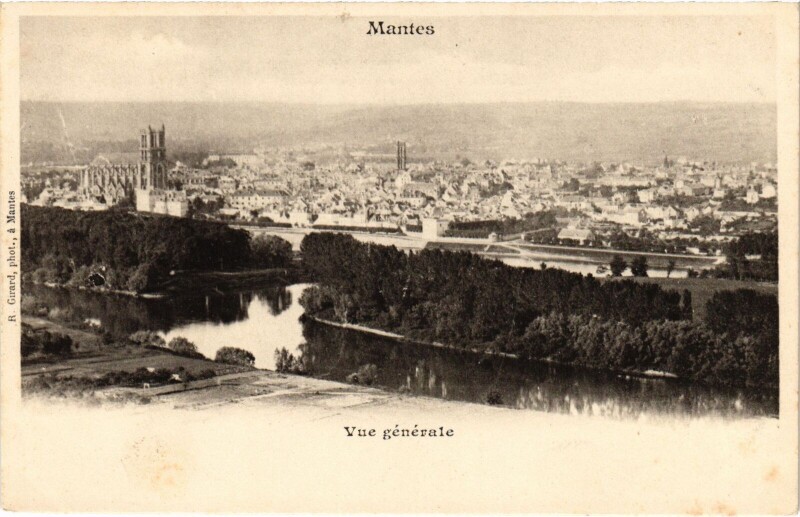 Carte postale ancienne Mantes vue generale