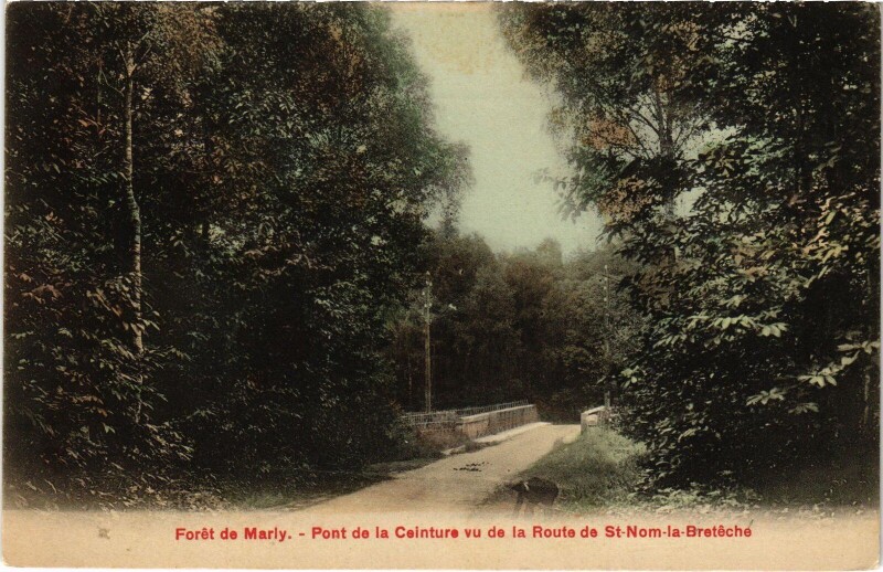 Carte postale ancienne Marly Pont de la Ceinture