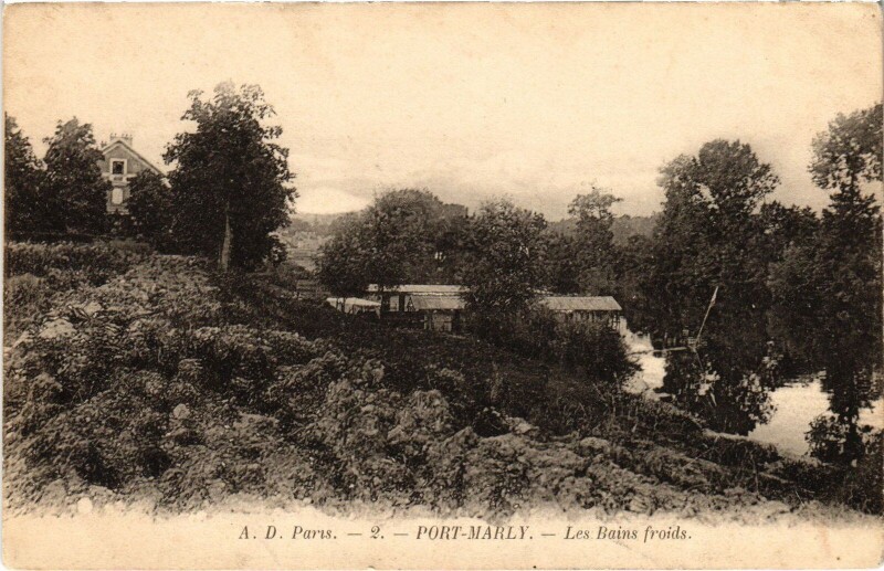 Carte postale ancienne Marly Les Bains froids
