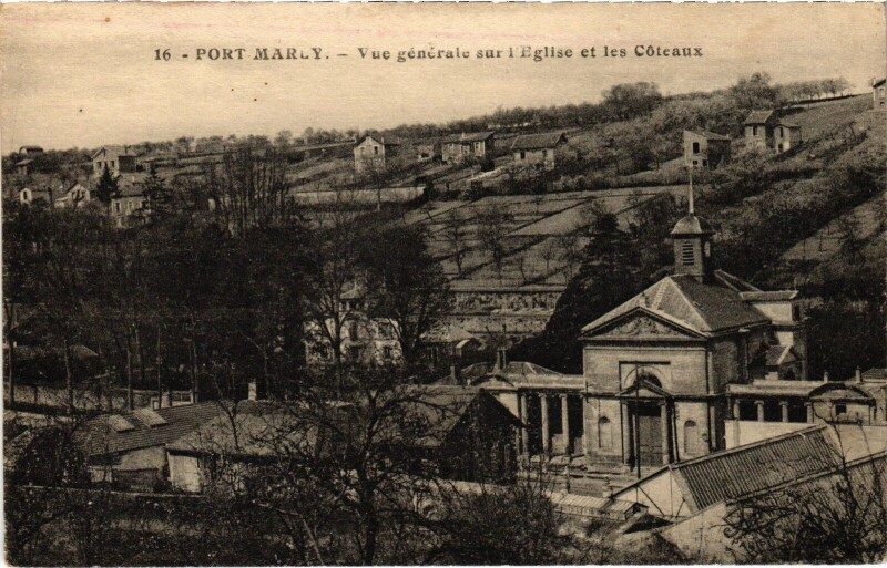 Carte postale ancienne Marly vue generale