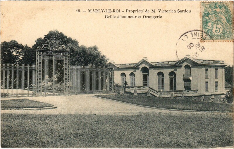 Carte postale ancienne Marly Propriete de M. Victorien Sardou