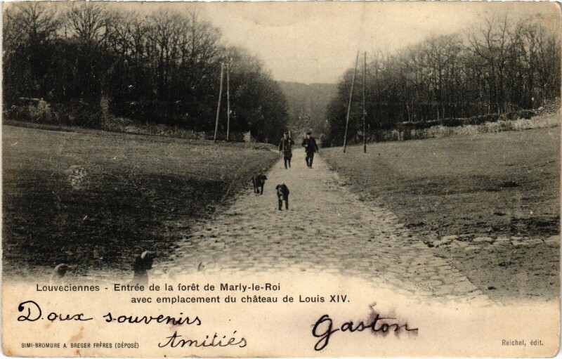 Carte postale ancienne Marly Entree de la foret