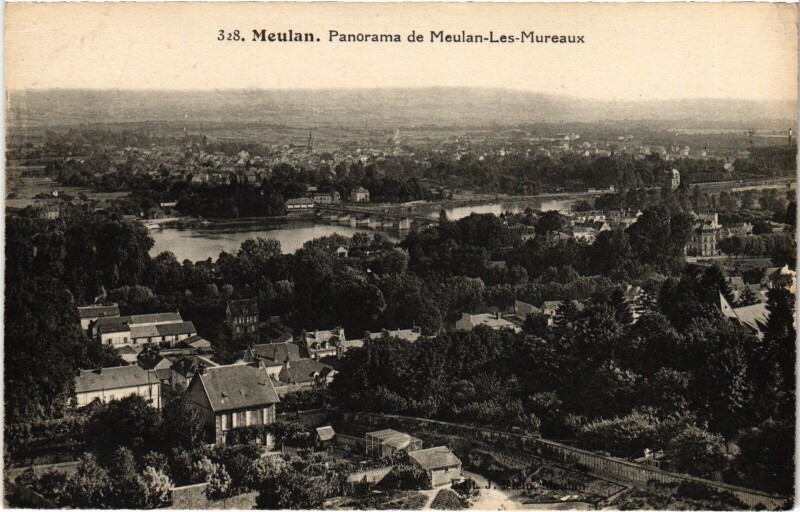 Carte postale ancienne Meulan panorama