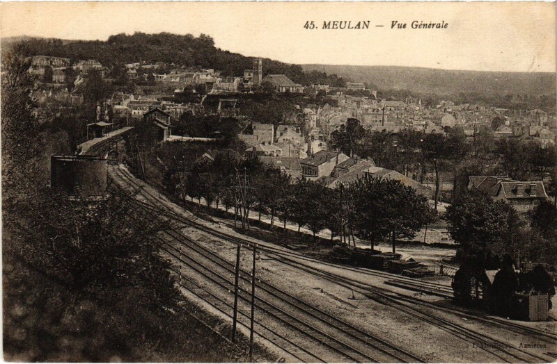Carte postale ancienne Meulan vue generale