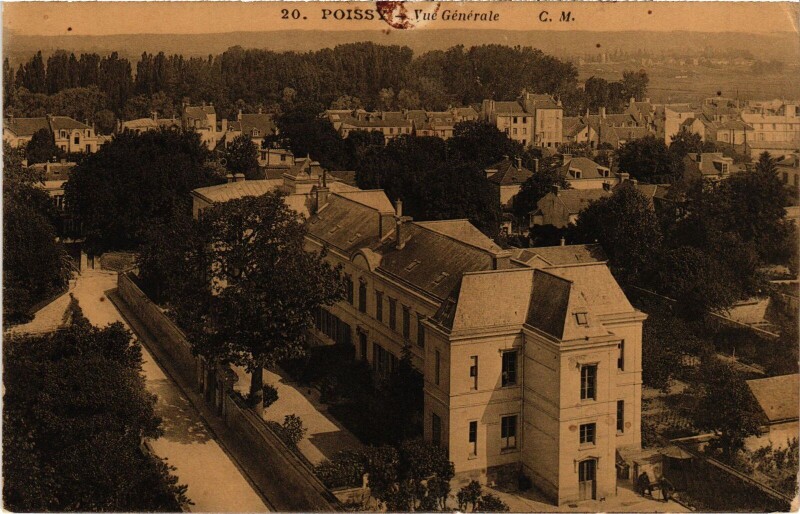 Carte postale ancienne Poissy vue generale à Poissy